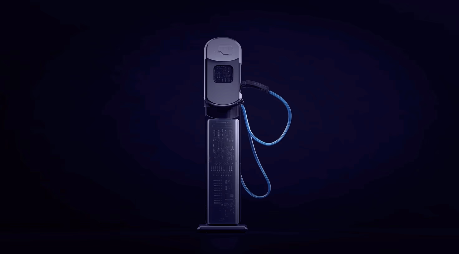 A Hyperinso professional charger in a dark studio