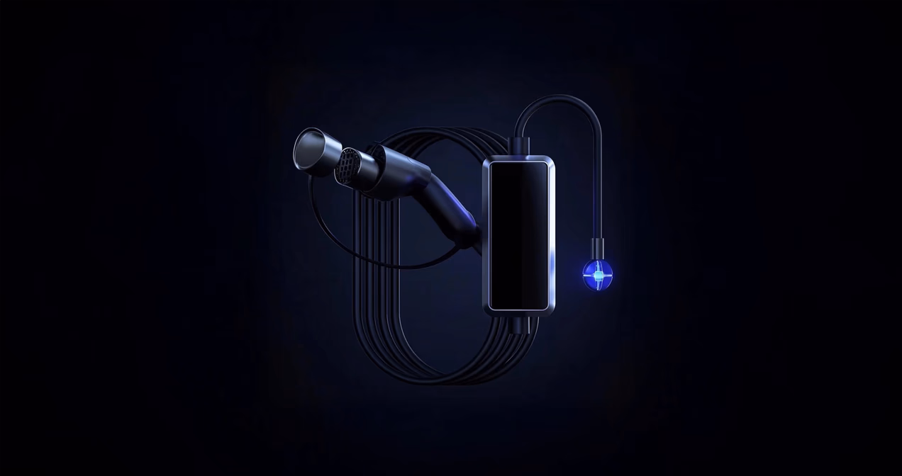 A Hyperinso portable home charger with its charging cable