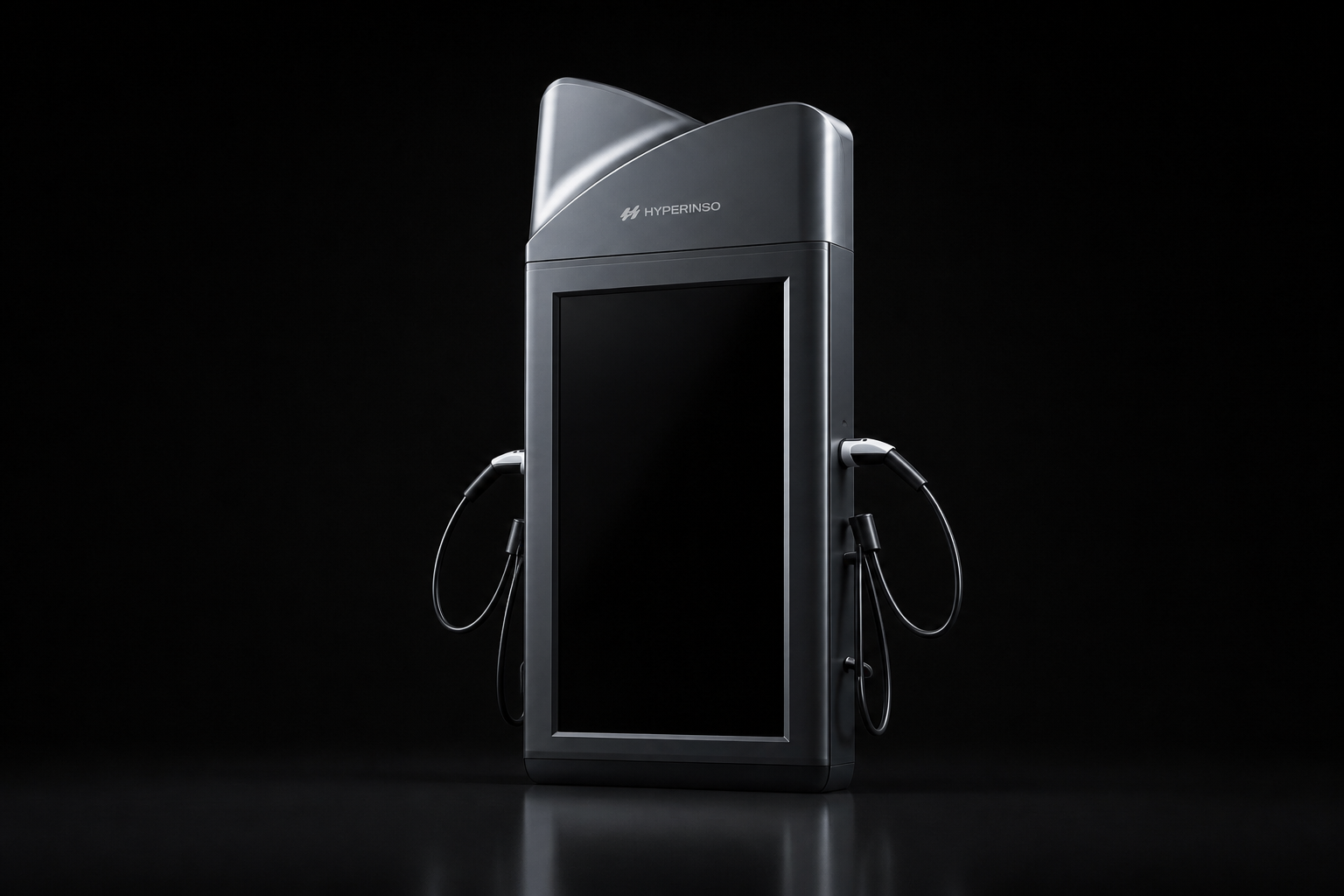 The Monolith XL in full 3D with the big screen, sculpted top and two charging cables